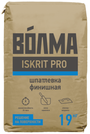Шпаклевка полимерная финишная "ВОЛМА-ISKRIT PRO", 19 кг