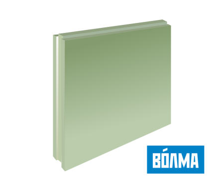 Плита пазогребневая гипсовая полнотелая ВОЛМА (ПГПВ), 100 мм 